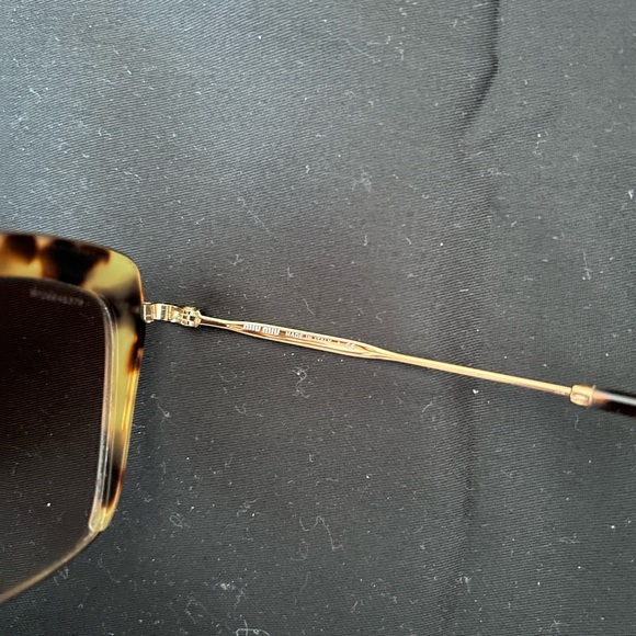 Miu Miu Gold Tone/brown Tortoise Gradient SMU 52Q Cat Eye Sunglasses - Picture 5 of 7